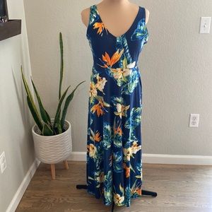 Chaps Bird of Paradise Maxi Dress